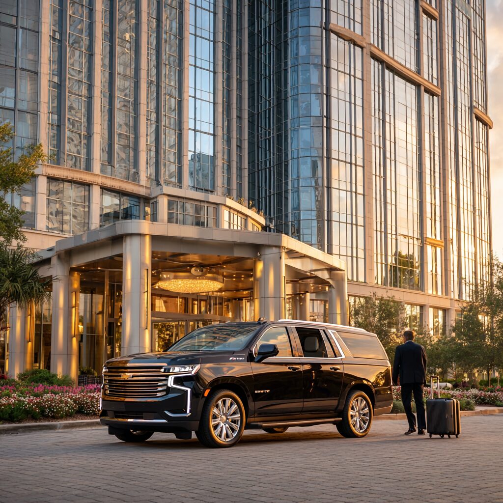 Luxury wine tour transportation service in Woodinville vineyard