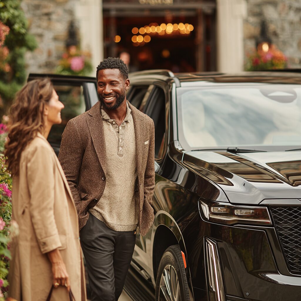 Luxury wine tour transportation service in Woodinville vineyard